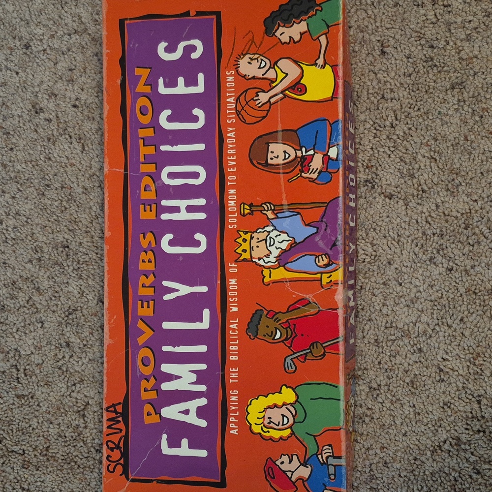 Vintage FAMILY CHOICES Proverbs Board Game HOMESCHOOL Bible Sunday School